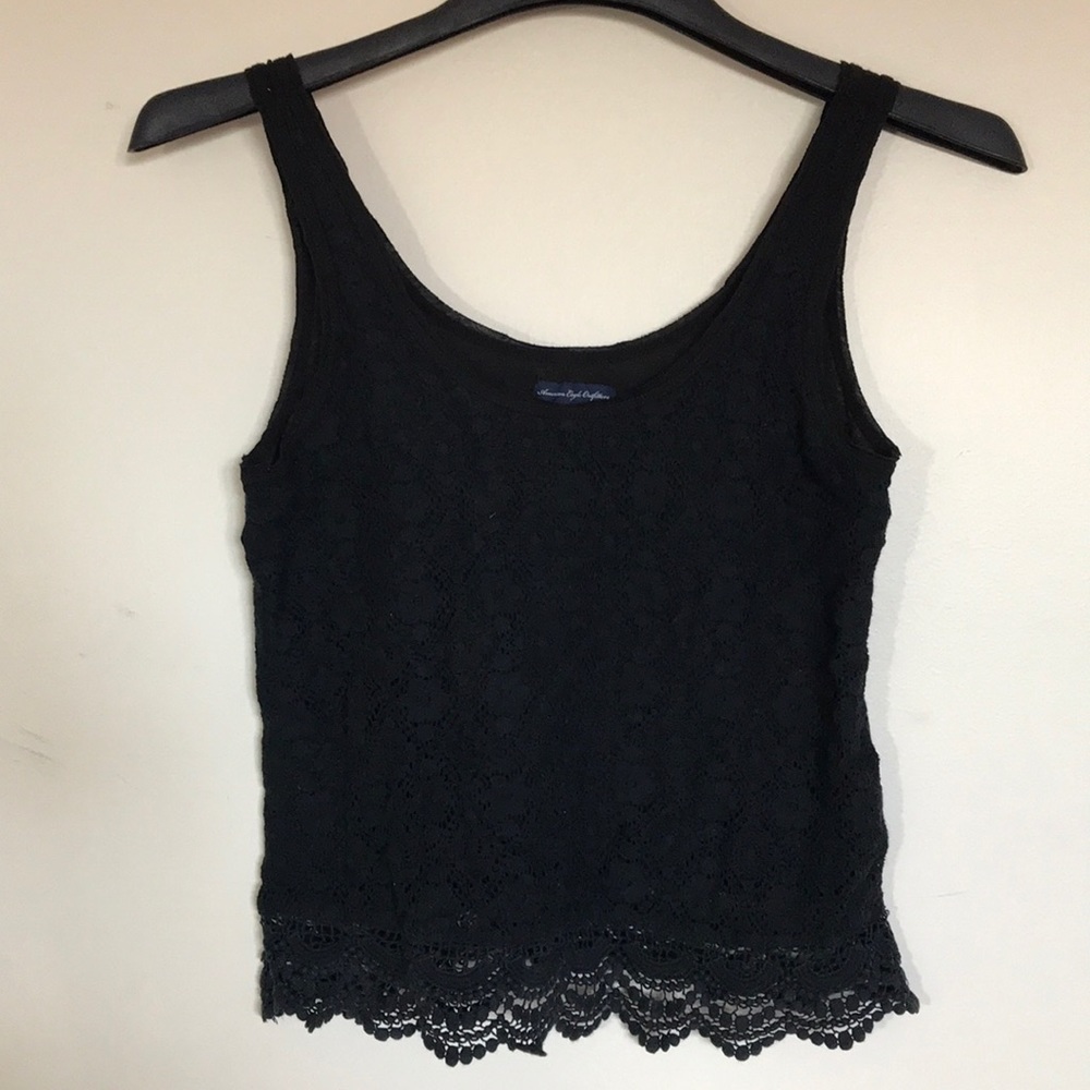 American Eagle Crochet Cropped Tank